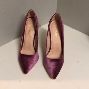 Velvet Magenta Heels